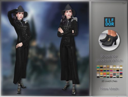 Rococo Shoes for Ladies or Shoes for Modern Witch at Elfdor Sims