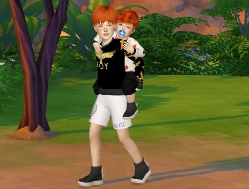 MMSIMS BACK LACE UP SHOES KIDS AND TODDLER VERSION
