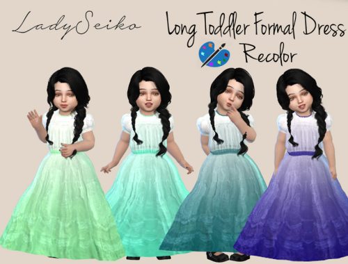 Long Toddler Formal Dress Recolor - Mesh needed