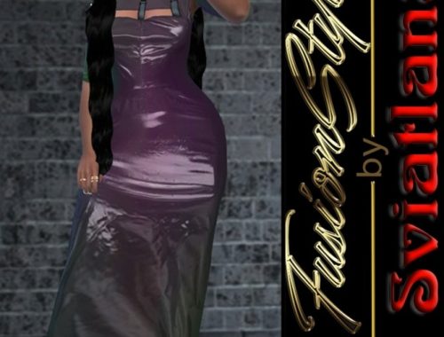 Latex long dress & Cap at FusionStyle by Sviatlana