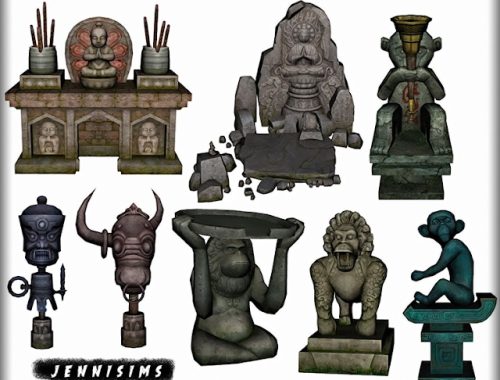 Japanese Garden Statues Meditative Buddha 8 Items at Jenni Sims
