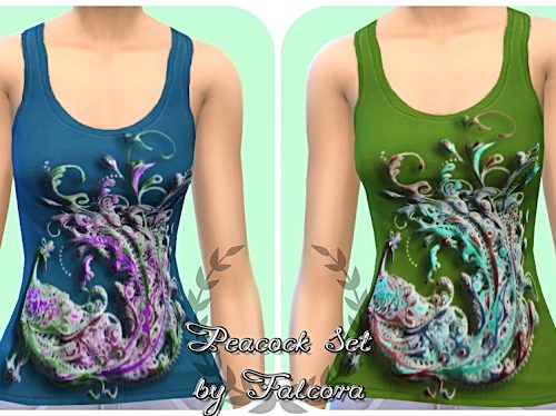 Peacock Set 10x tank top at Petka Falcora