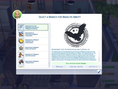 Ministry of Magic Career by Caelinaarria at Mod The Sims