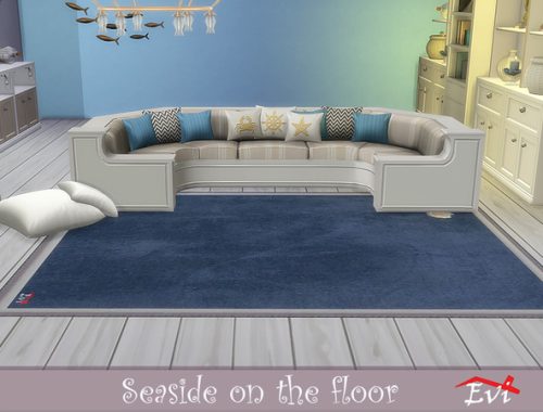 Seaside on the floor rugs by evi