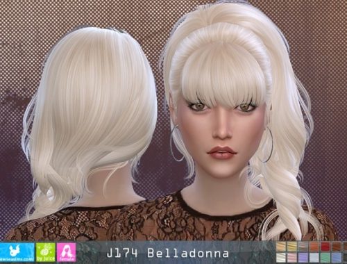 J174 Belladonna hair (P) at Newsea Sims 4