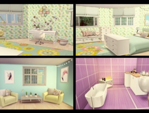Pastel House at Simming With Mary