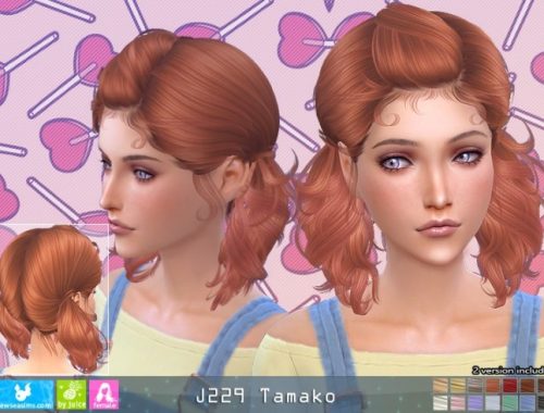 J229 Tamako hair (P) at Newsea Sims 4
