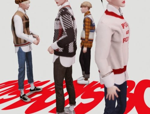 Boys knit shirts set at Kiro