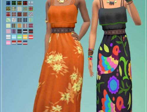 Boho Dress (2018) by Standardheld at SimsWorkshop