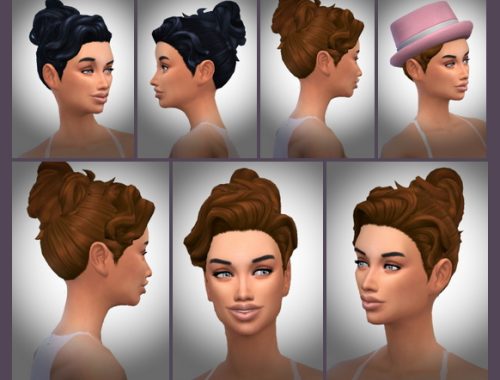 Wavy Hair Line Bun at Birksches Sims Blog