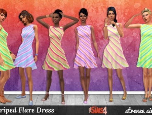 Spots & Stripes Flare Dresses