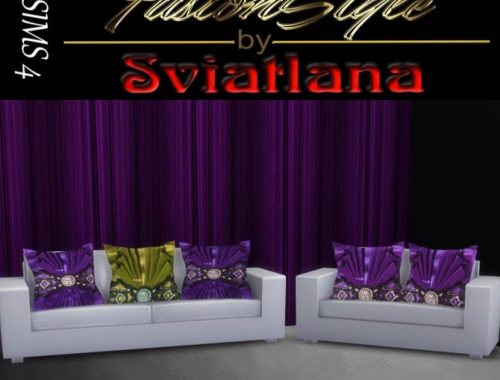 Wall covering & Big pillows at FusionStyle by Sviatlana