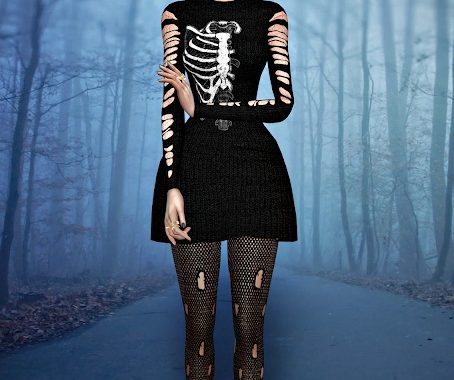 Skeleton Dress at Jenni Sims