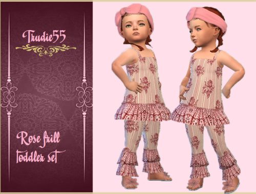 Rose frill toddler set