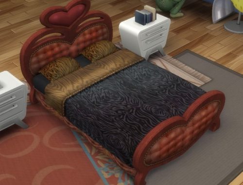 2 to 4 More Romantic than You Double Bed by BigUglyHag at SimsWorkshop
