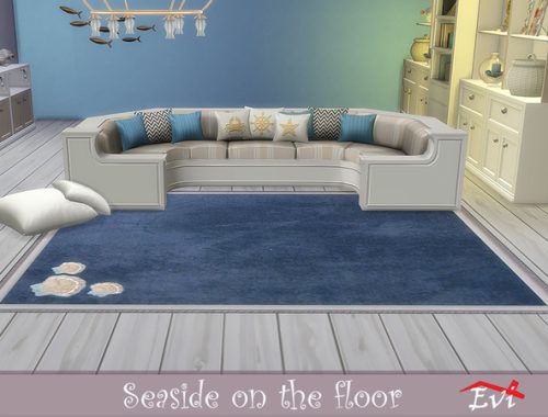 Seaside on the floor rugs by evi