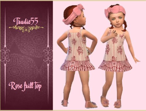 Rose frill toddler set
