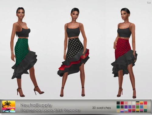 Neutral Supply Flamenco Loco Skirt Recolor