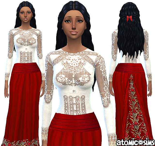 All about style Christmas dresses conversion - The Sims 4 Catalog