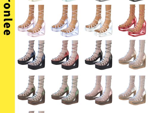【CHARONLEE】Lace up platform sandals