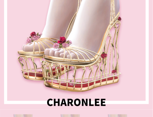 【CHARONLEE】D&G birdcage platform sandals