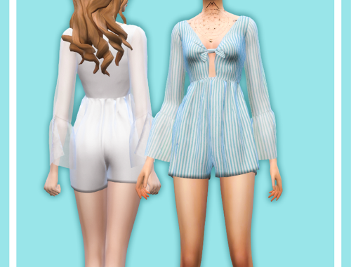 【CHARONLEE】Butterfly knot short jumpsuit