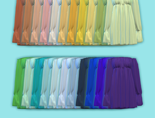 【CHARONLEE】Off shoulder loose skirt