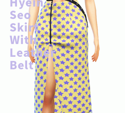 【CHARONLEE】Hyein Seo skirt with leather belt