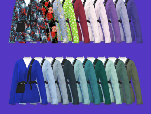 【CHARONLEE】kimono coat with belt bag