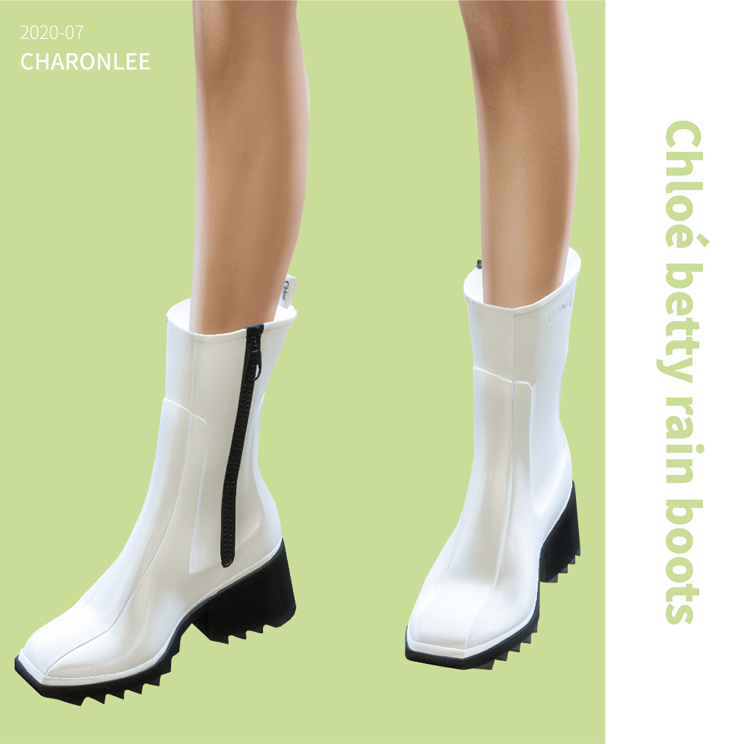 【CHARONLEE】 Chloé betty rain boots - The Sims 4 Catalog