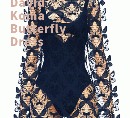 【CHARONLEE】David Koma butterfly dress