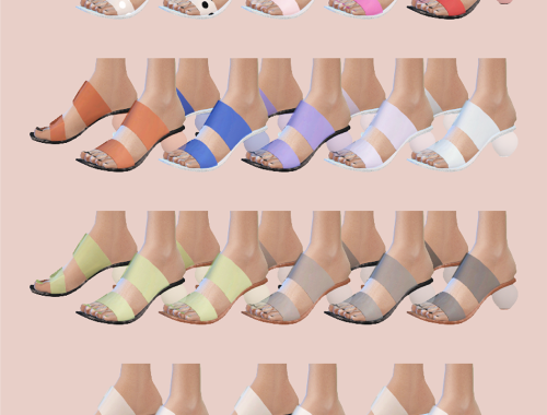 【CHARONLEE】PVC transparent high-heel mules