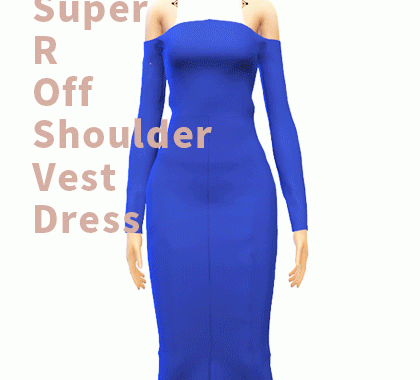 【CHARONLEE】Super R off shoulder vest dress