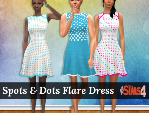 Spots & Stripes Flare Dress