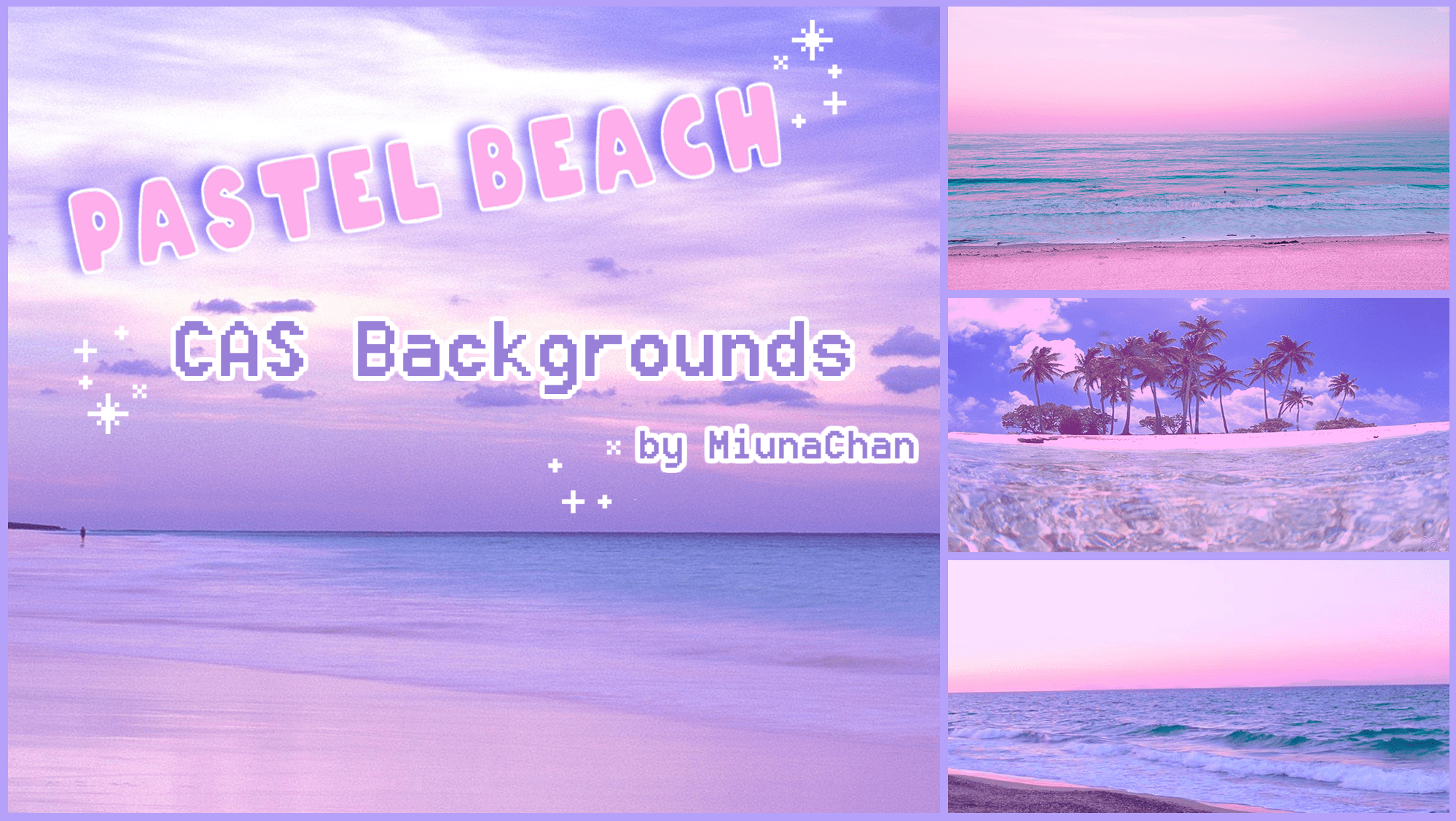 CAS Backgrounds Pastel Beach Screens - The Sims 4 Catalog