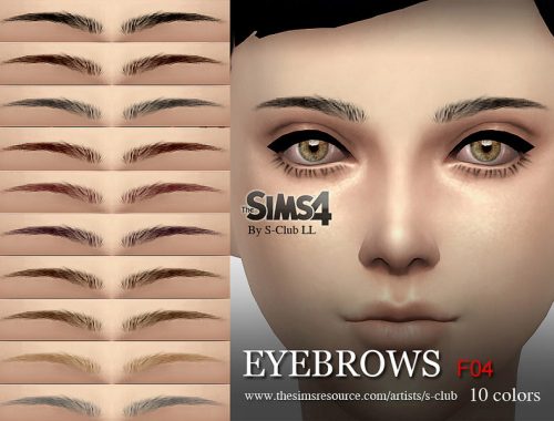S-Club LL thesims4 Eyebrows F04