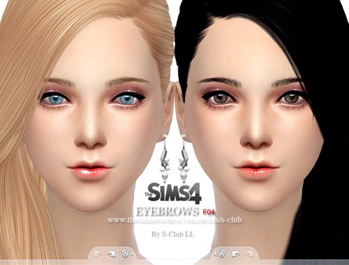 S-Club LL thesims4 Eyebrows F04