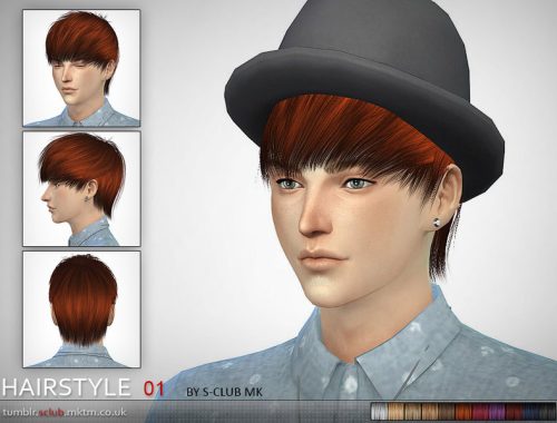 S-Club MK The Sims 4 - Hair #1