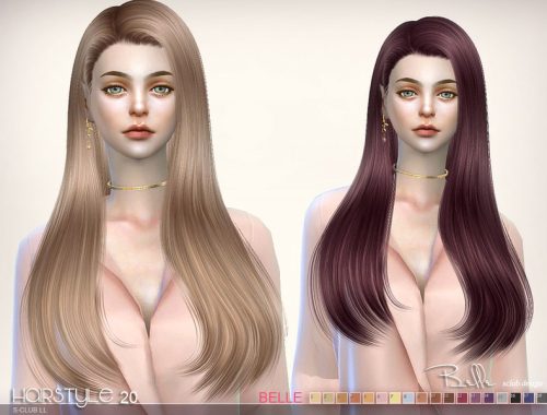 sclub ts4 hair Belle n20