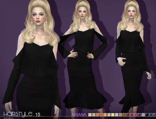 sclub ts4 hair Ariana n15