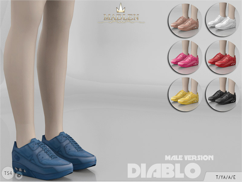 Madlen Diablo Sneakers (Male) - The Sims 4 Catalog