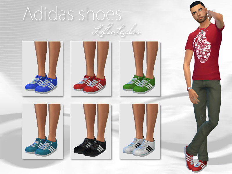 Male Adidas Shoes By Lollaleeloo The Sims 4 Catalog