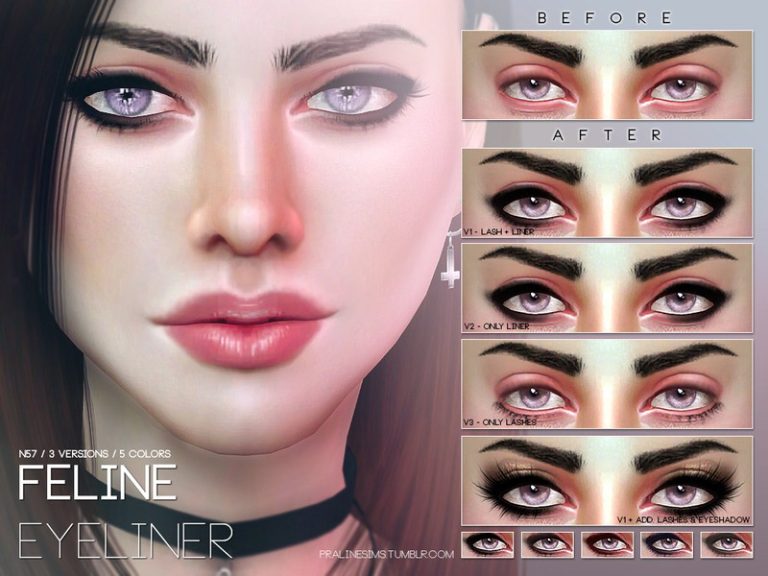 Feline Eyeliner N57 - The Sims 4 Catalog