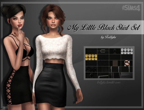 Trillyke - My Little Black Skirt Set