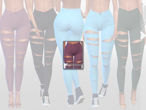 White Ripped Summer Jeans in More Colors