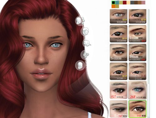 S-Club WM thesims4 Eyebrows 04F