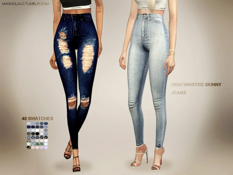 High Waisted Skinny Jeans - The Sims 4 Catalog