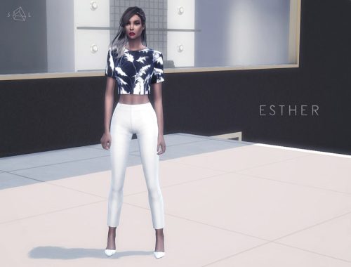 Palm Print Cropped Top ESTHER