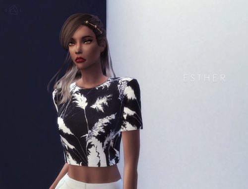 Palm Print Cropped Top ESTHER