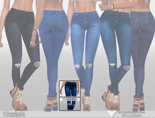 Dark Ripped Denim Jeans